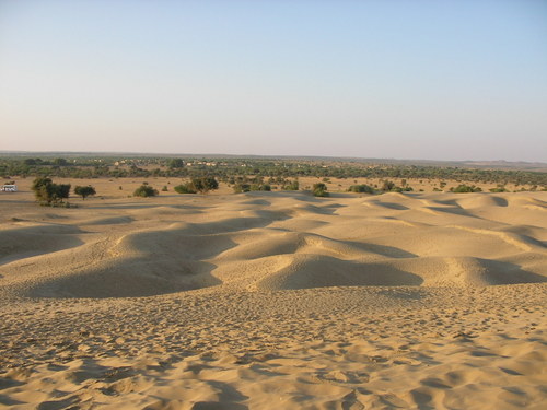 Désert de thar, coucher de soleil sur les dunes
